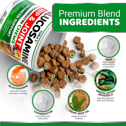 Glucosamine for Dogs 2-Pack Chondroitin Joint Pain Relief