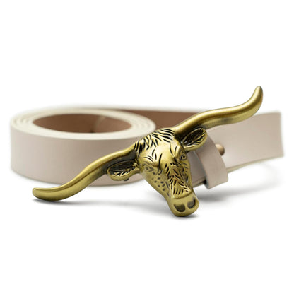 Signature Longhorn Western Leather Belt for Women