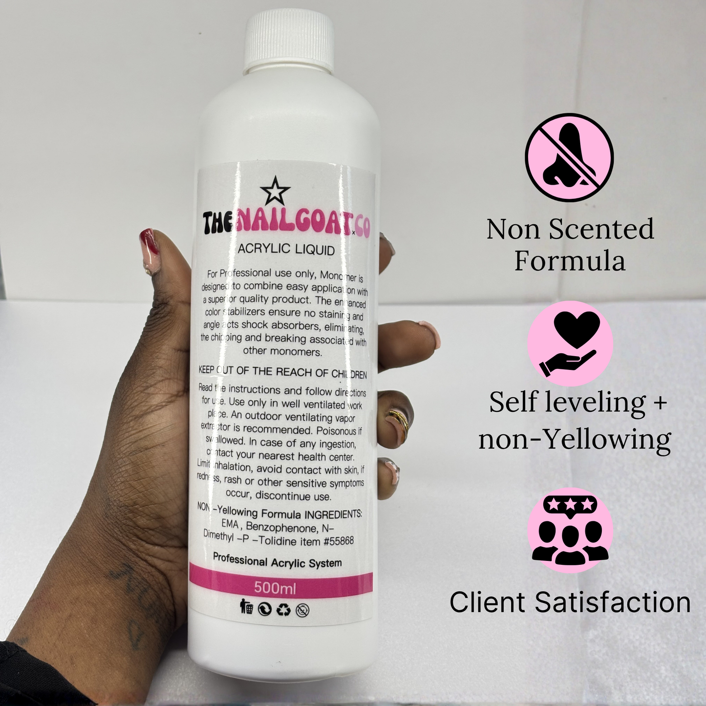 MMA-Free EMA Acrylic Liquid Monomer for Professional Nail Systems