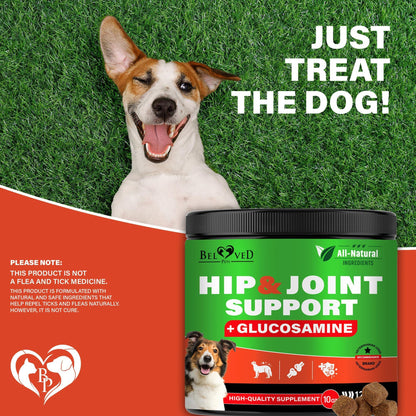Dog Hip & Joint Chews Arthritis Pain Relief Glucosamine Chondroitin MSM & Turmeric