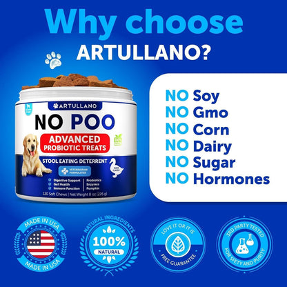 No Poo Chews for Dogs Coprophagia Stool-Eating Deterrent