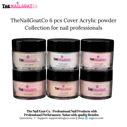 6-Piece Cover Acrylic Powder Collection for Nail Professionals
