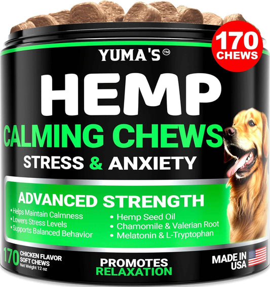 Hemp Calming Chews for Dogs 170 Count Chicken Flavor