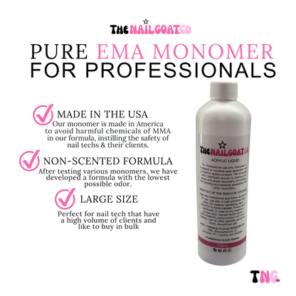 MMA-Free EMA Acrylic Liquid Monomer for Professional Nail Systems