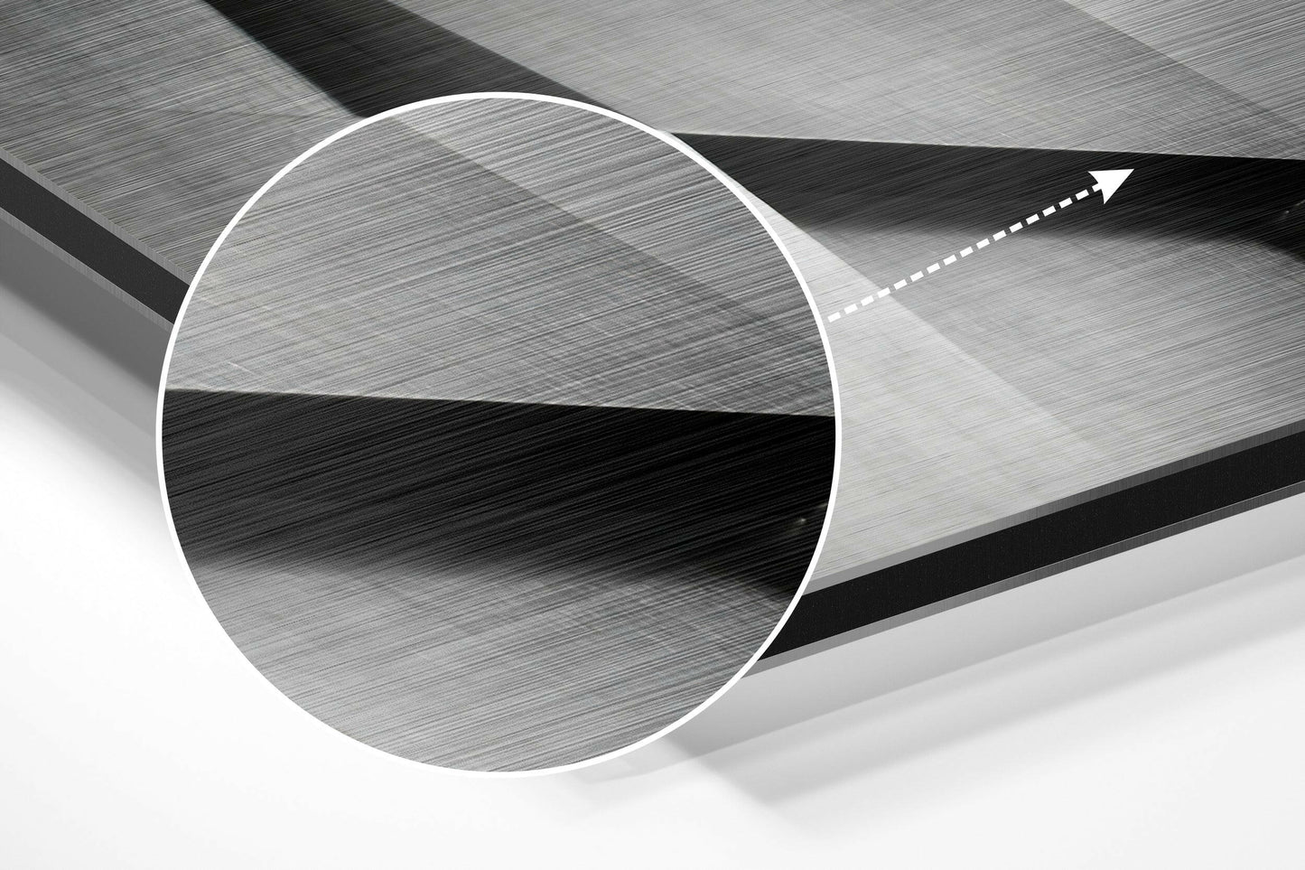 Geometric Buildings Brushed Aluminium Dibond Wall Art