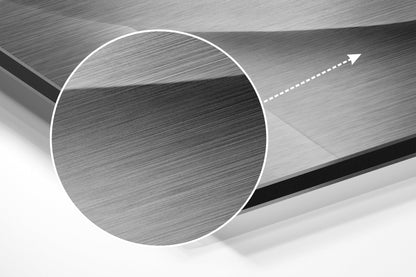 Glossy Bronze Lips Close Up Brushed Aluminium Dibond Wall Art