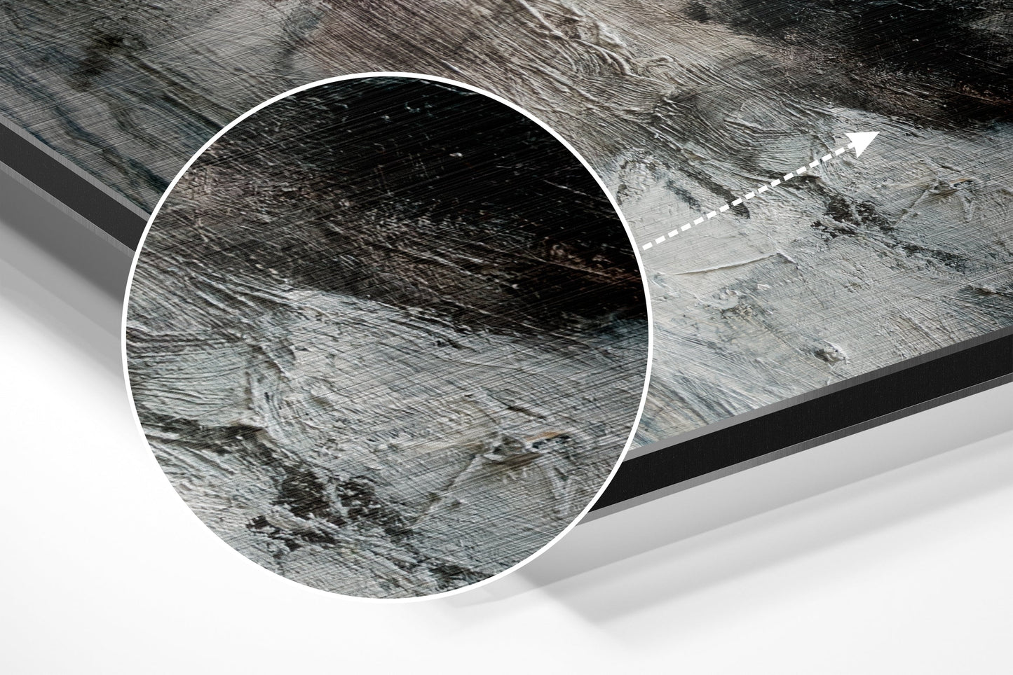 Silence Brushed Aluminium Dibond Wall Art