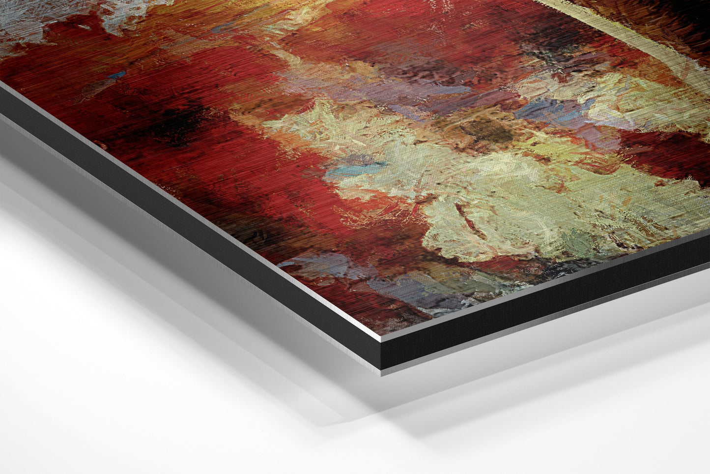 Front Facing Painted Elephant Brushed Aluminium Dibond Wall Art
