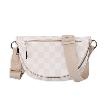 Olivia Nylon Check Foldover Crossbody