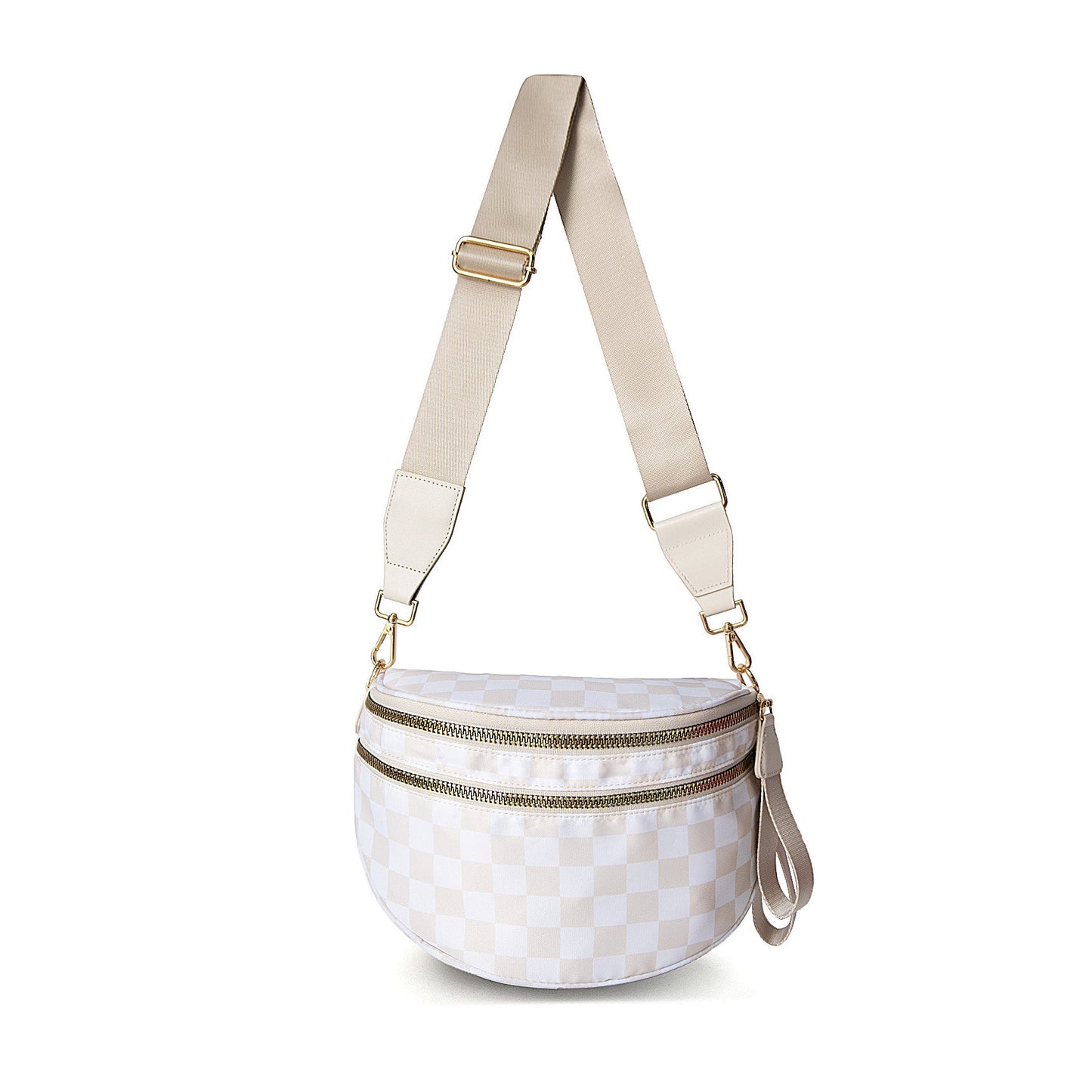 Frankie Oversize Double Zip Print Crescent Sling