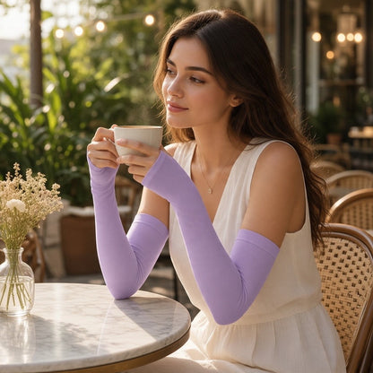 Stretch Arm Sleeves with Thumbholes, 7-Pair Color Set