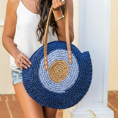 Straw Circle Tote