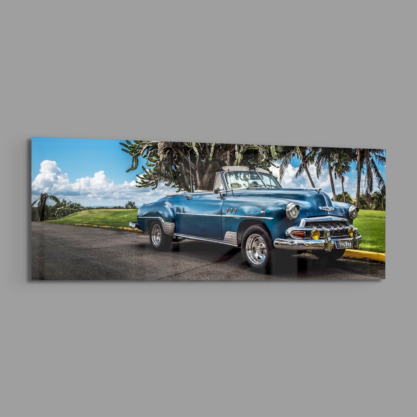 Classic Car Glass Wall Art (36"x14")