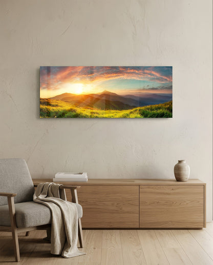 Valley Glass Wall Art (36"x14")