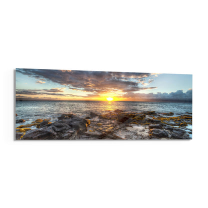 Sunset Glass Wall Art (36"x14")