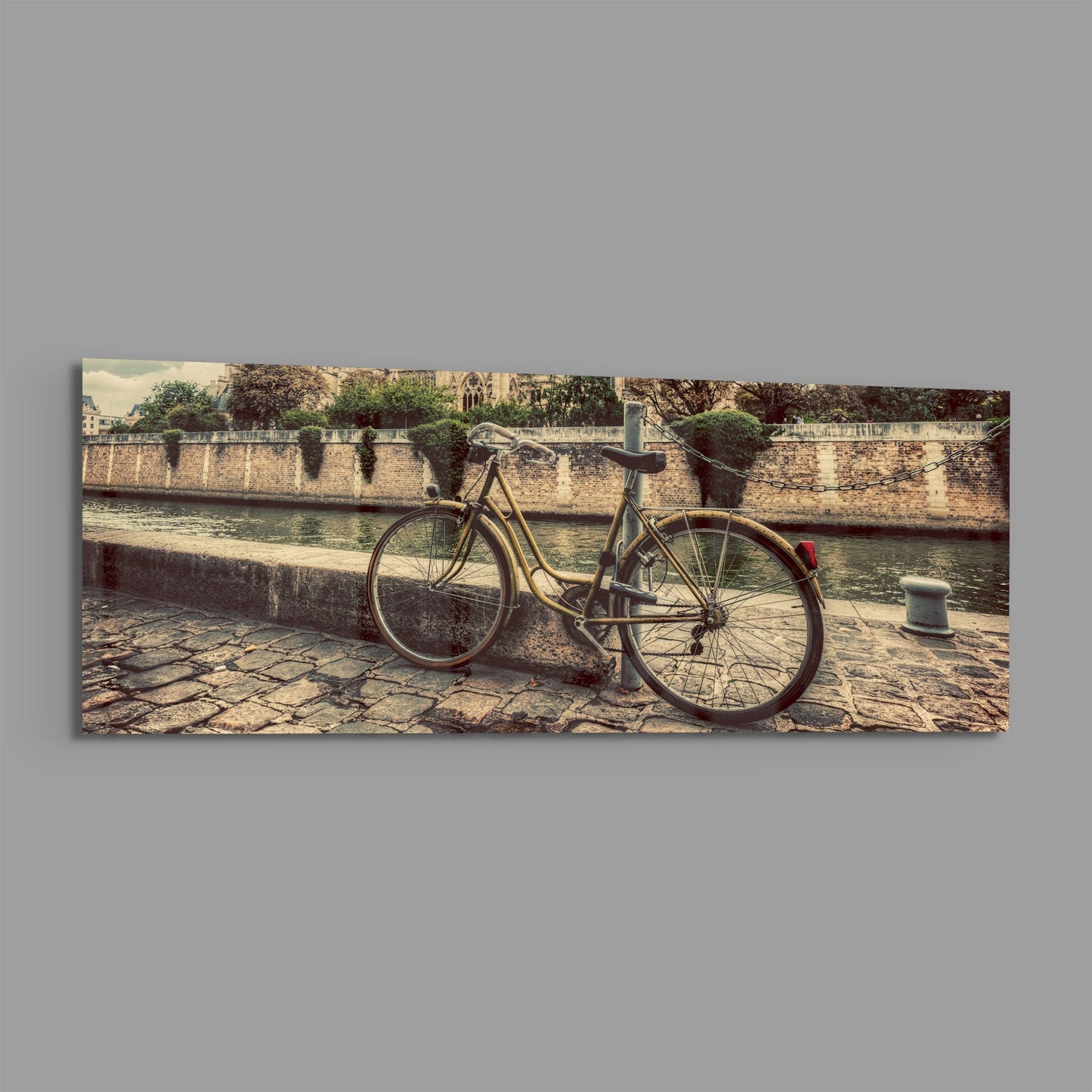 Bicycle Glass Wall Art (36"x14")