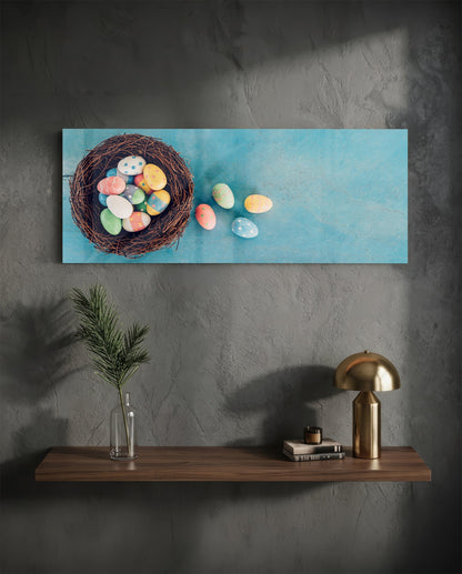 Eggs Glass Wall Art (36"x14")