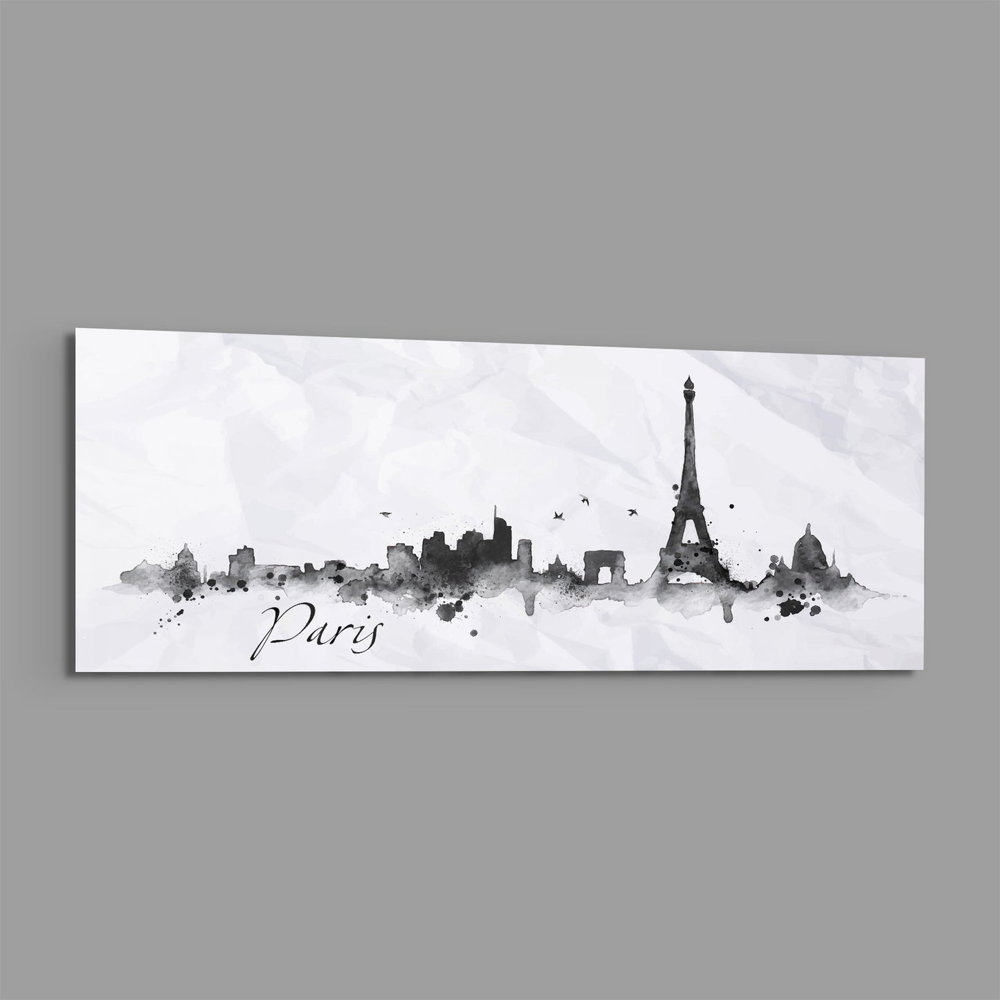 Paris Glass Wall Art (36"x14")