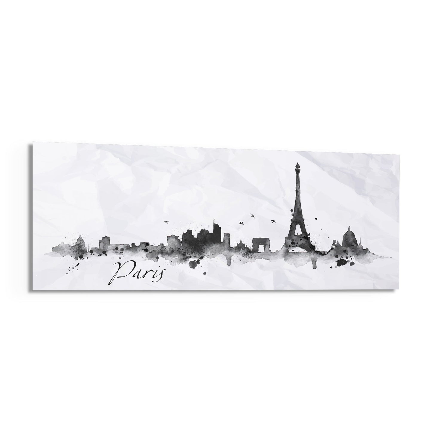 Paris Glass Wall Art (36"x14")