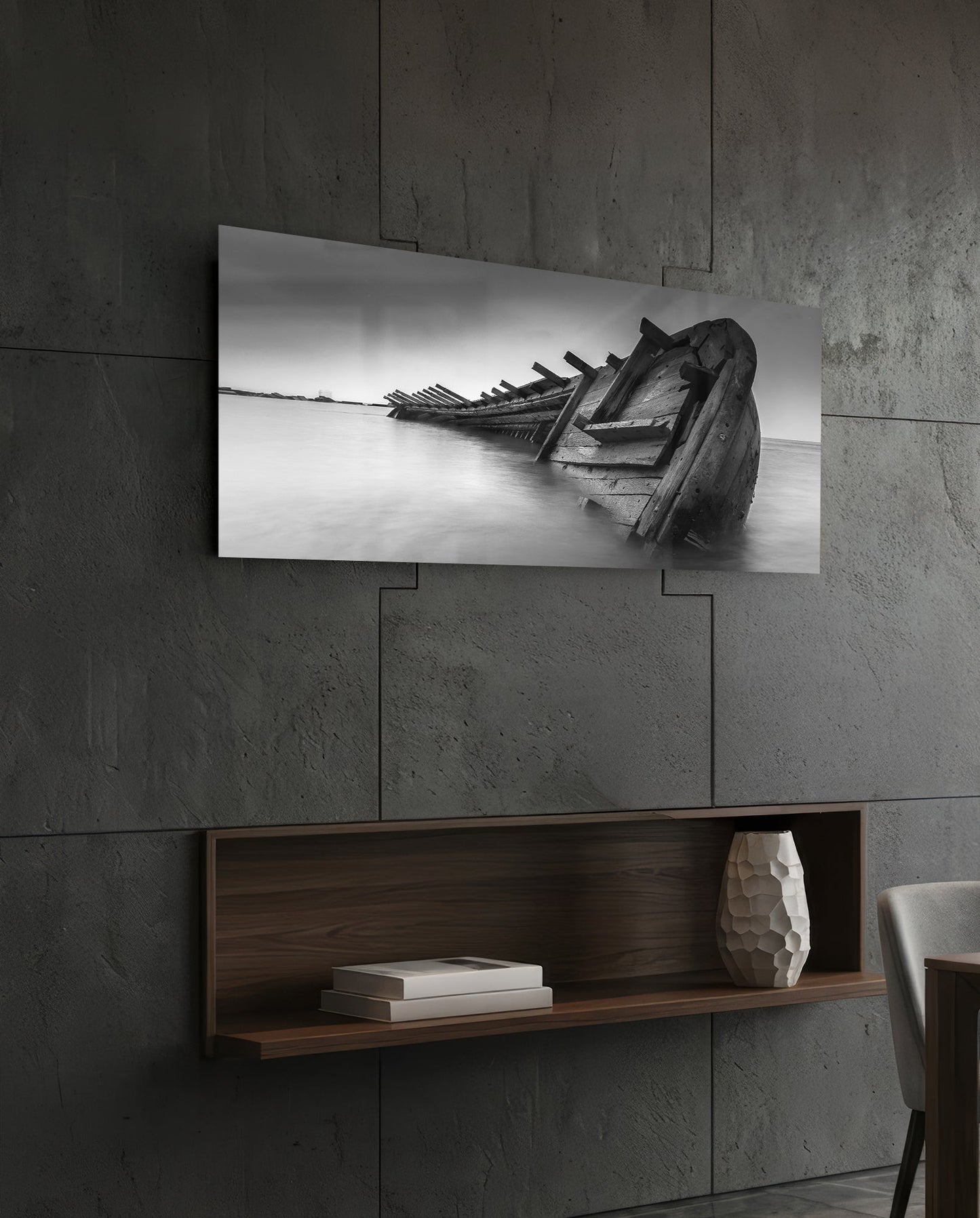 Shipwreck Glass Wall Art (36"x14")