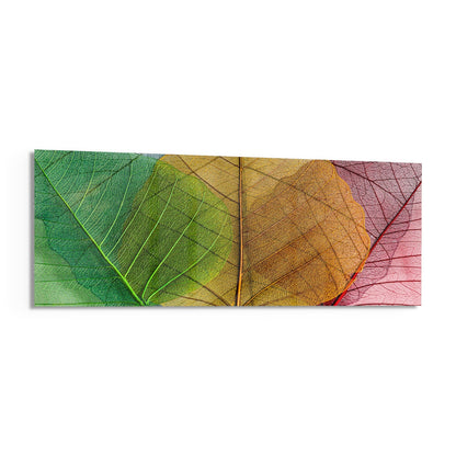 Leaves Glass Wall Art (36"x14")