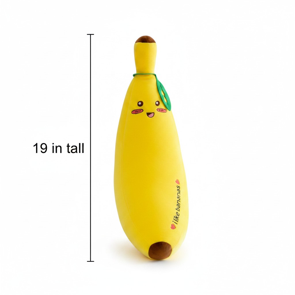 Smiley Banana Stuffed Animal — Kawaii Plush Gift