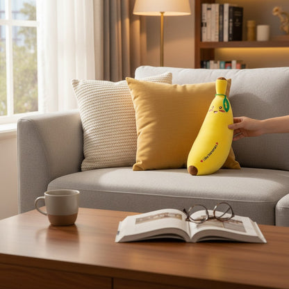 Smiley Banana Stuffed Animal — Kawaii Plush Gift