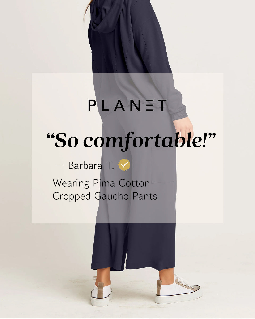 Pima Cotton Cropped Gaucho Pants - Putty - Shaketea