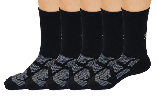 Be Like Bamboo Viscose Crew Socks Unisex Black Color - 5-pack - Shaketea