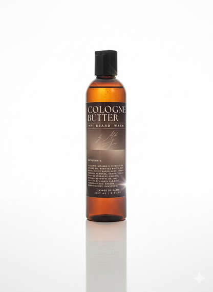 Cologne Butter Unscented Beard Wash for Men | Gentle Beard Cleanser for Daily Grooming & Hydration & Moisturizing