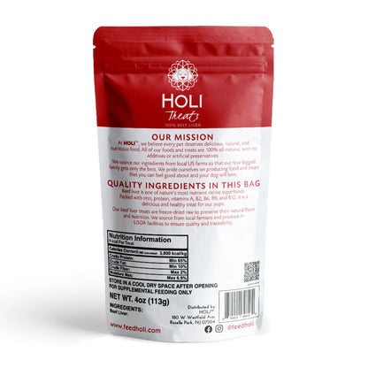 Beef Liver Dog Treats - Freeze-Dried - Single Ingredient