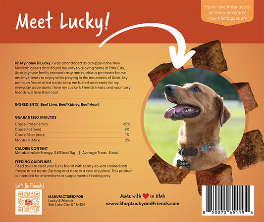 Lucky & Friends Beef Liver Dog Treat - Shaketea