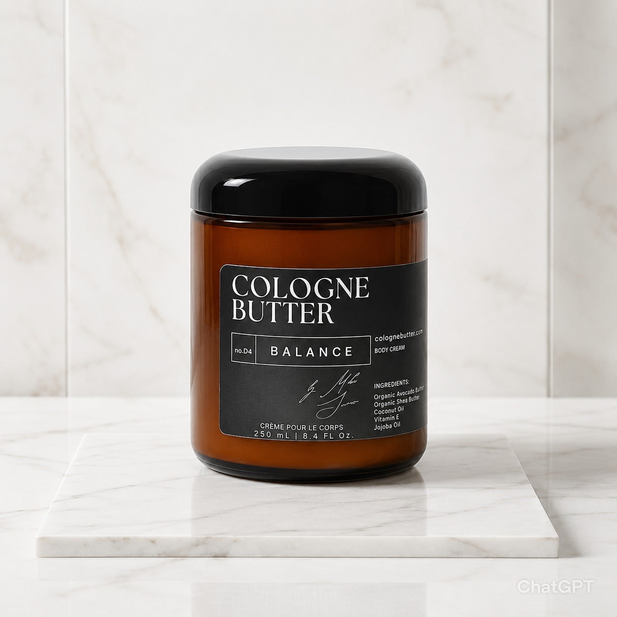 BALANCE – Luxury Fragrance Body Butter | Coffee, Dark Chocolate & Sandalwood Cologne Scent Moisturizing Skin Butter | Cologne Butter