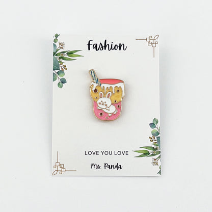 Kawaii Boba Enamel Pins