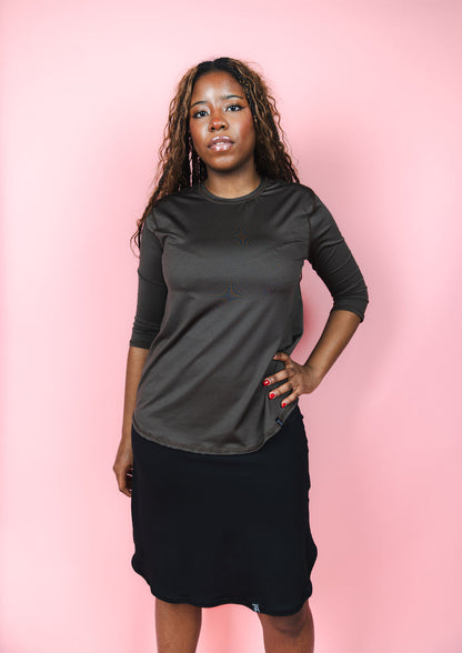 Performance Quarter Sleeve - Chocolate Brown