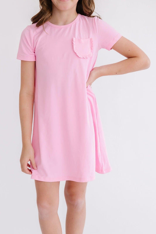 Bubblegum Pink T-Shirt Dress - Shaketea