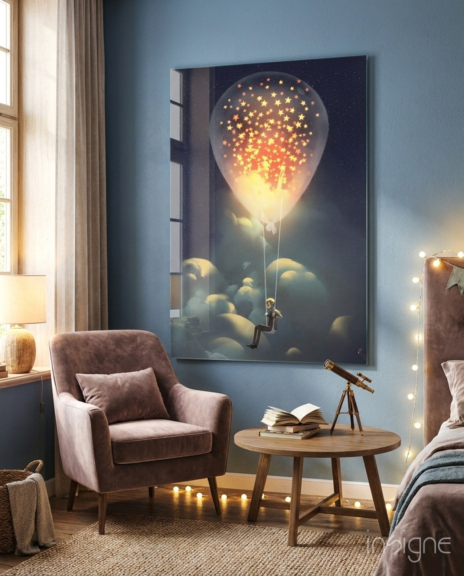 Starry Dream Glass Wall Art