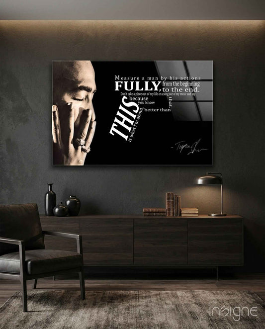 West Coast Rap Icon Glass Wall Art