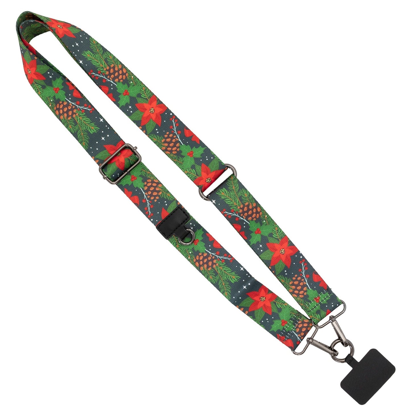 Christmas Collection Cell Phone Lanyard Holiday Fabric Adjustable Universal Fit