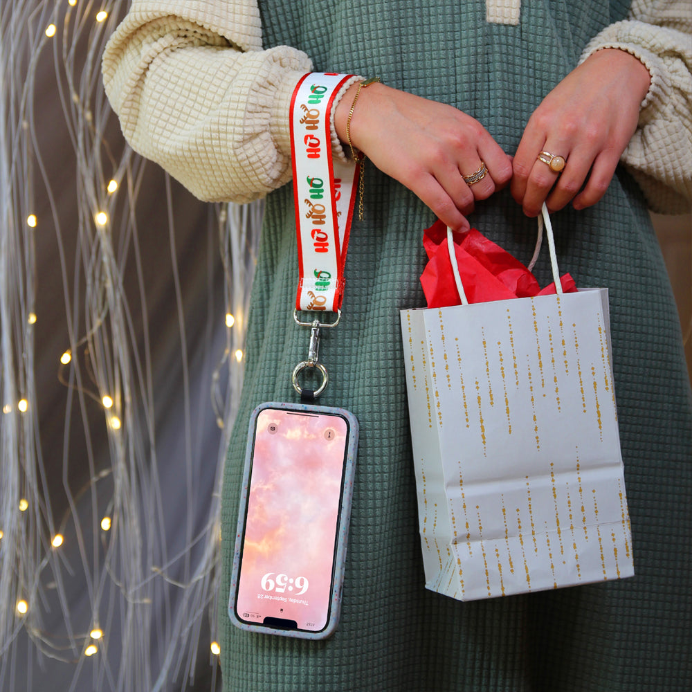 Christmas Collection Cell Phone Lanyard Holiday Fabric Adjustable Universal Fit