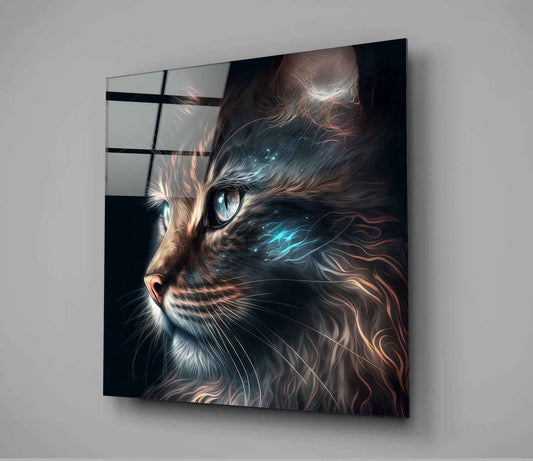 Cat Glass Wall Art  || Designers Collection