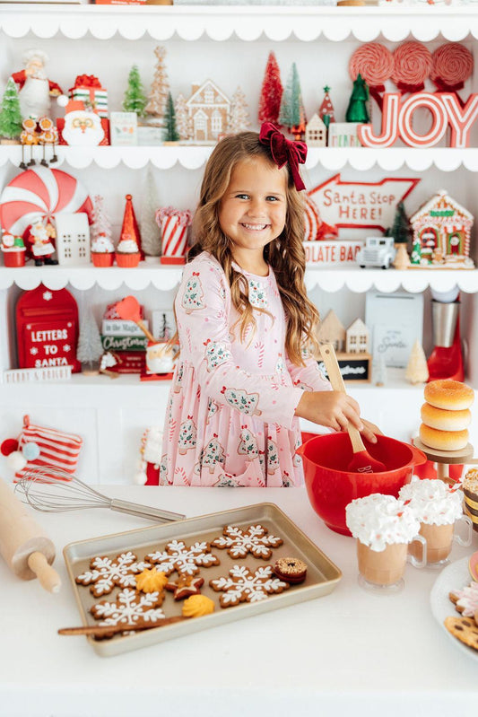Christmas Cookies L/S Pocket Twirl Dress - Shaketea