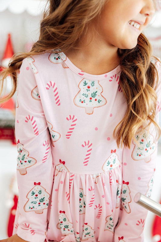 Christmas Cookies L/S Pocket Twirl Dress - Shaketea