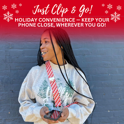 Christmas Collection Cell Phone Lanyard Holiday Fabric Adjustable Universal Fit