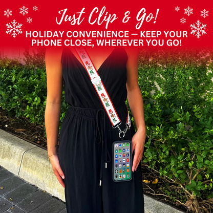 Christmas Collection Cell Phone Lanyard Holiday Fabric Adjustable Universal Fit
