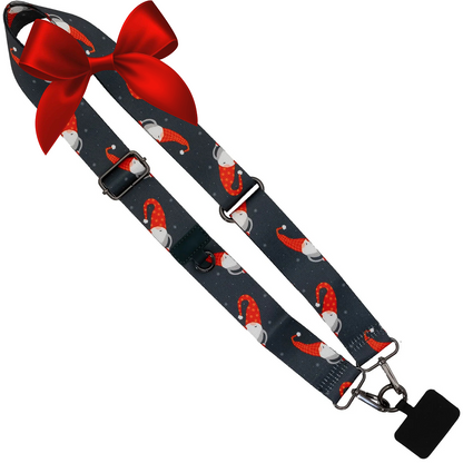 Christmas Collection Cell Phone Lanyard Holiday Fabric Adjustable Universal Fit