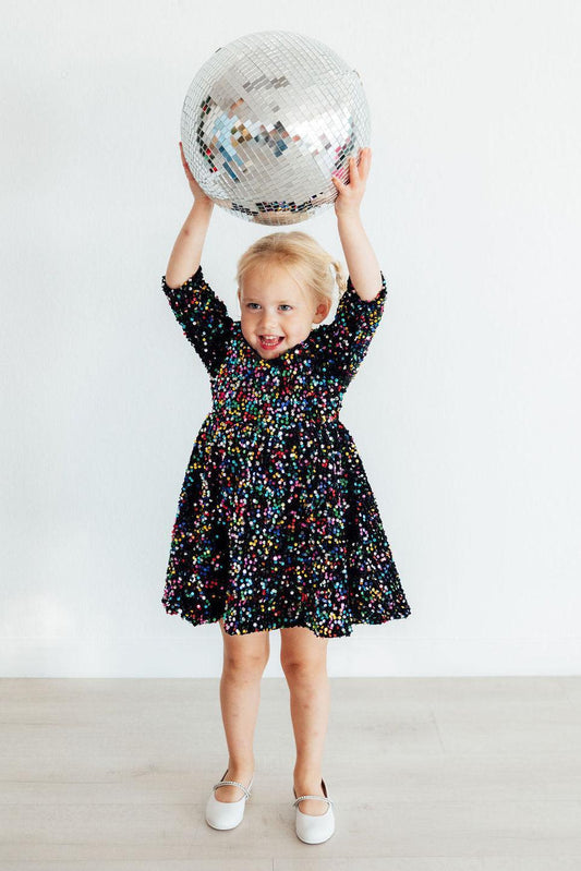 Confetti Velvet Sequin Dress - Shaketea