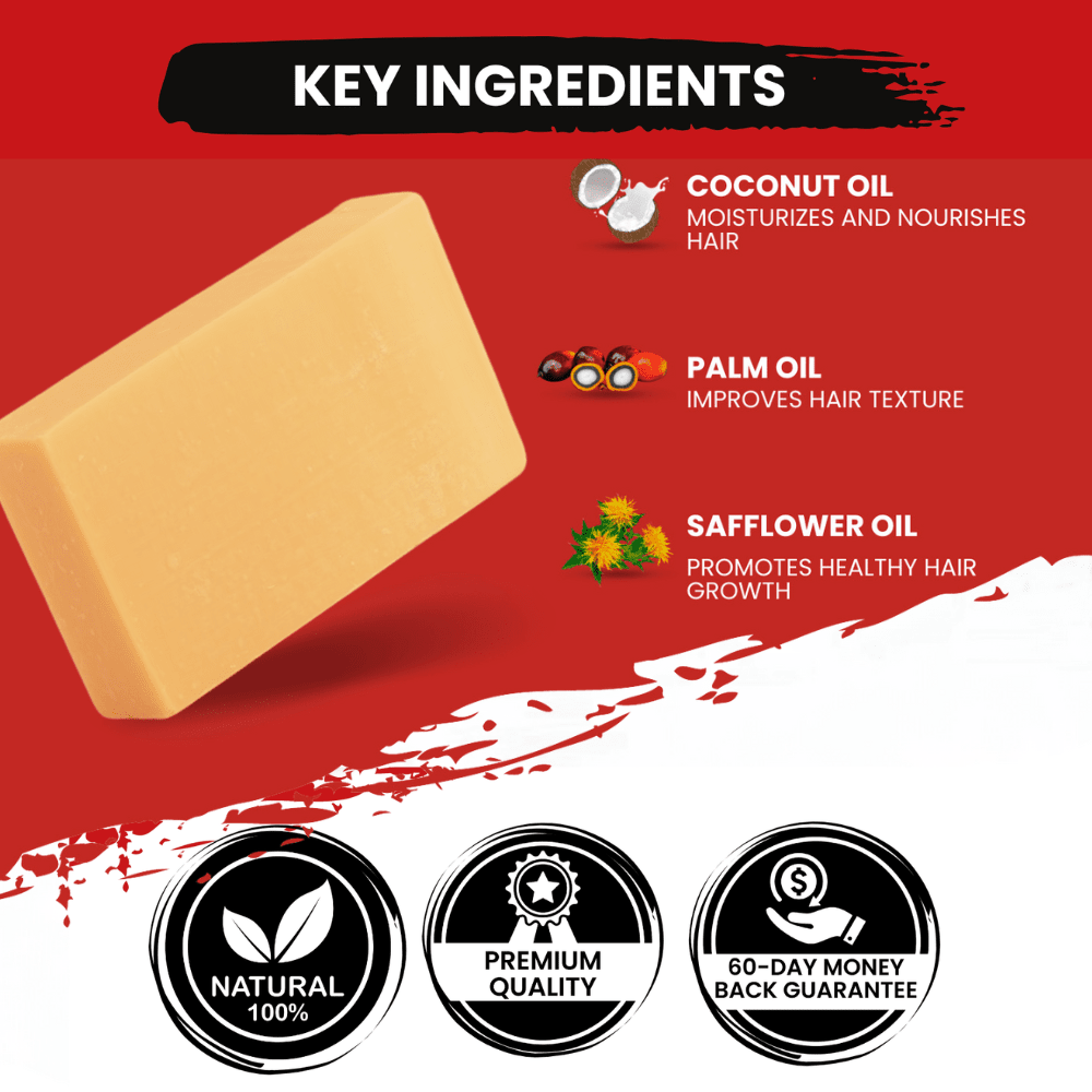 Batana Shampoo Bar for Dry Scalp & Coarse Hair