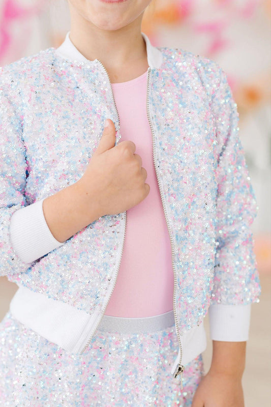 Cotton Candy Sequin Jacket - Shaketea