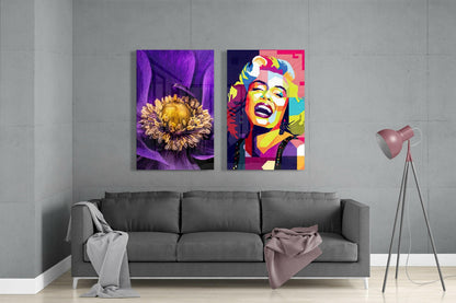 Glamour Starlet 2 Pieces Combine Glass Wall Art